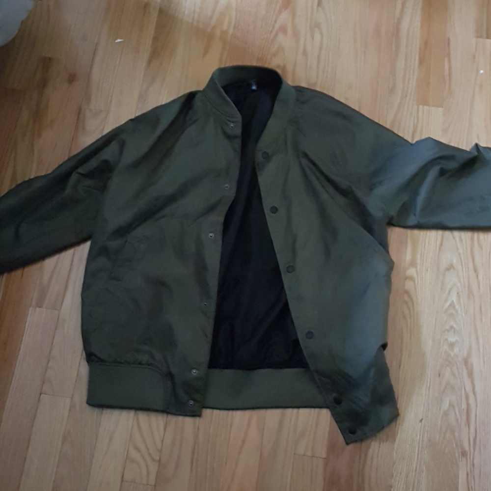 Green bomber jacket